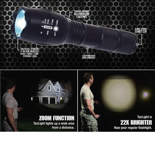 Lanterna Tactica Militar Led c/ Zoom 2000w