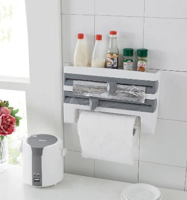 Organizador Porta Rolos de Cozinha 4EM1