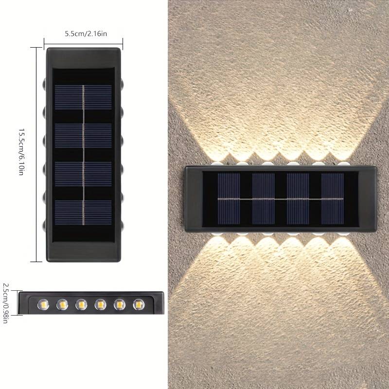 PACK 3 Unidades Luz Solar de Dupla Face - 12 LEDS