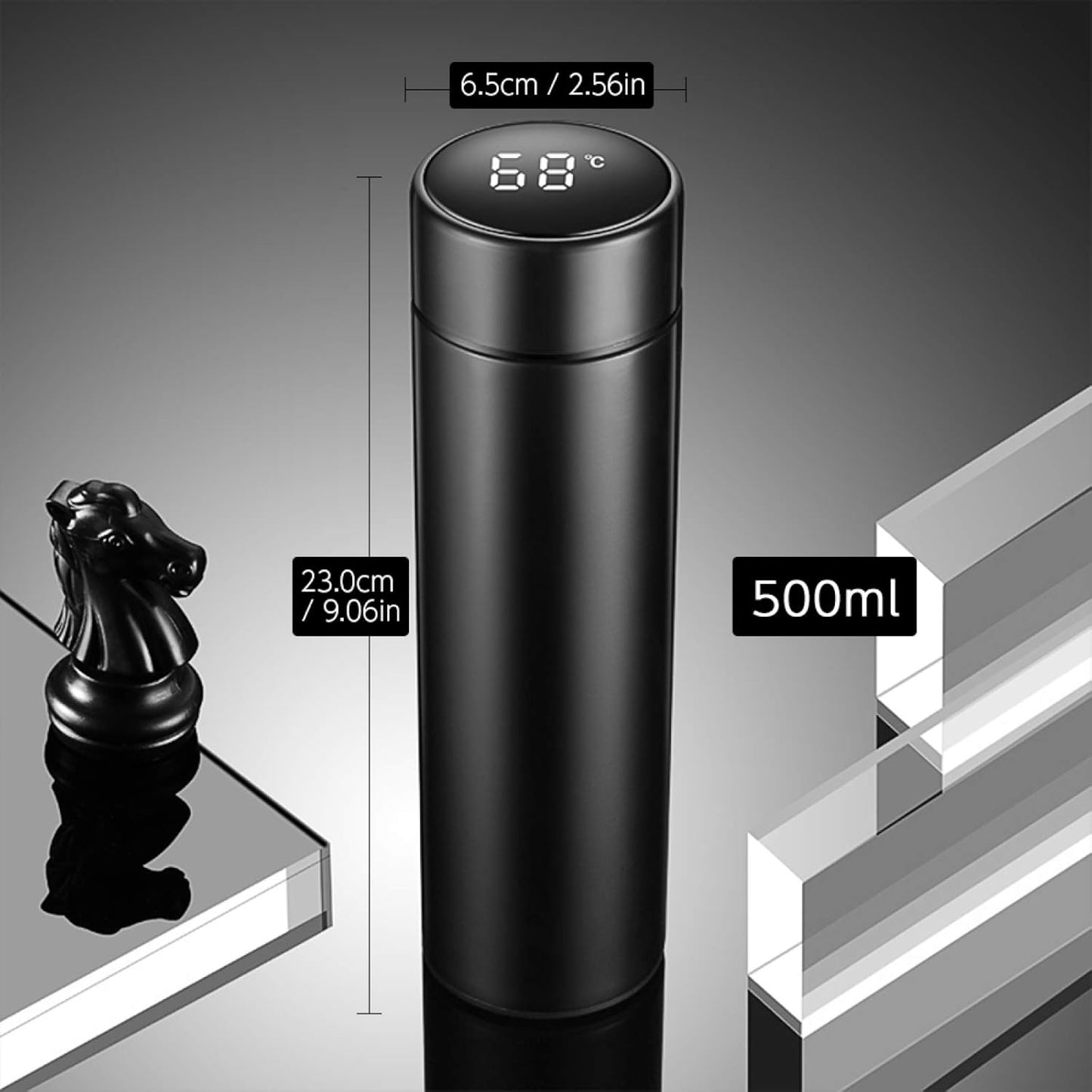 Garrafa Térmica Inteligente com Ecrã LED – Frio ou Quente Sempre à Mão