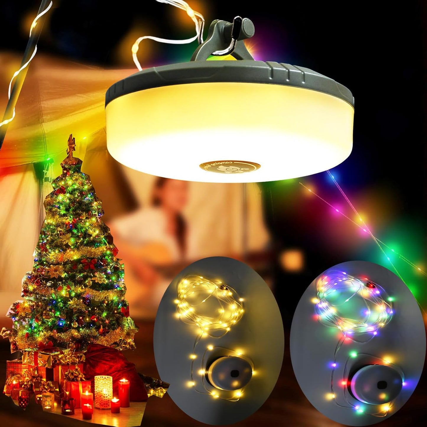 Cordão de Luzes LED RGB 10 Metros – Ideal para Campismo e Decoração