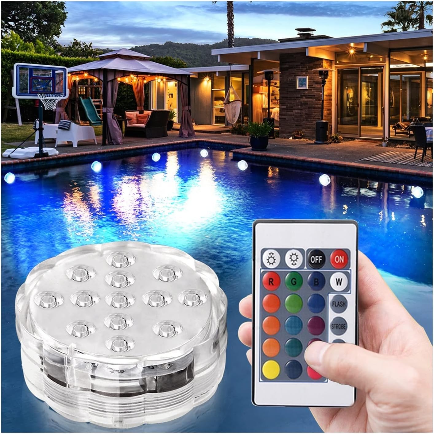 Luz LED Submersível Multicolor – Decoração Brilhante e à Prova de Água
