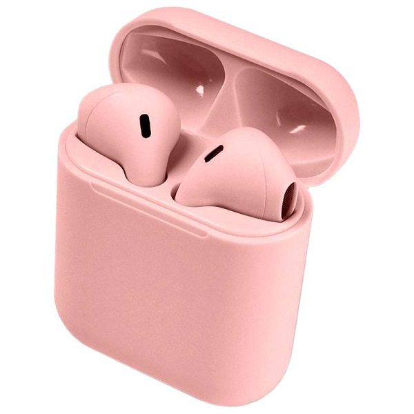Auriculares i12 TWS Rosa | Bluetooth 5.0, Toque e Smart Sensor