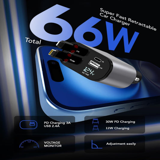 Carregador Rápido Retrátil 4EM1