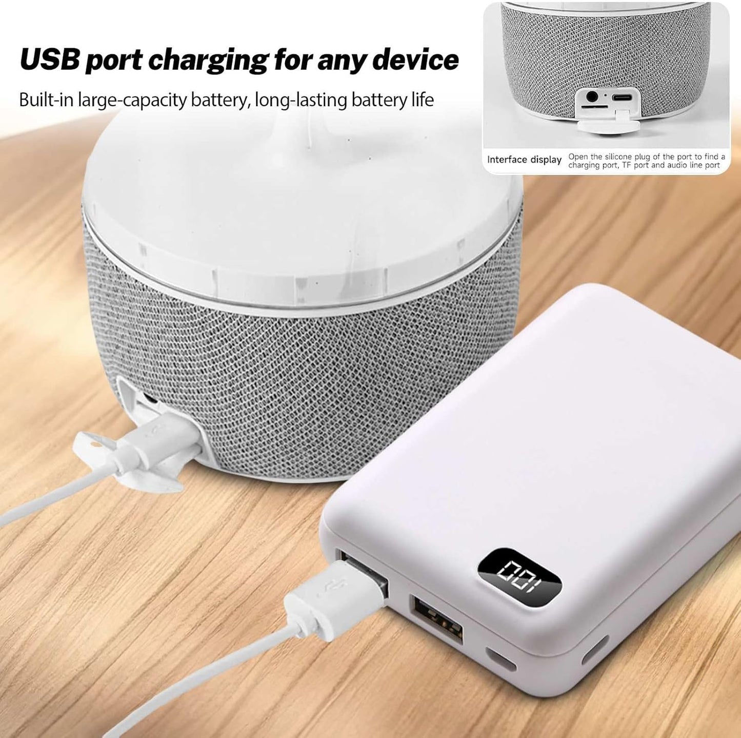 Coluna Bluetooth 2EM1 Medusas que mudam de Cor
