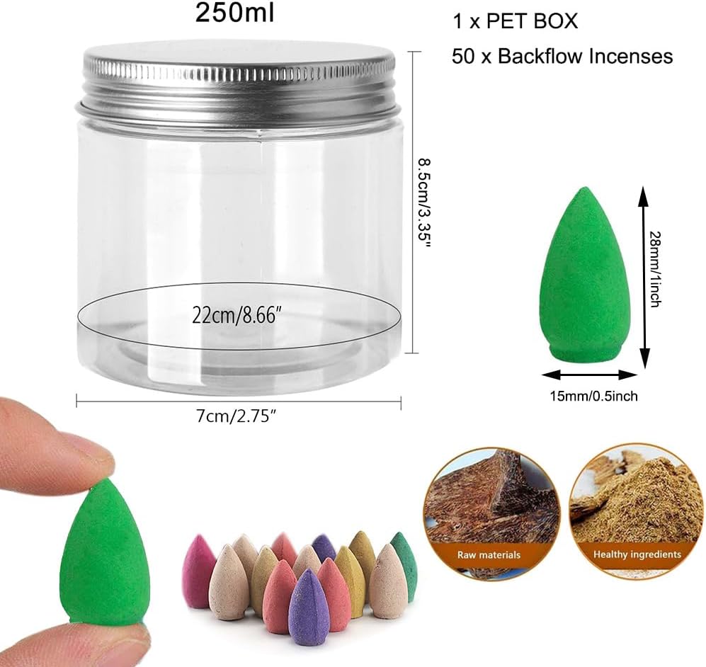 Cones de Incenso de Refluxo - 50 Unidades
