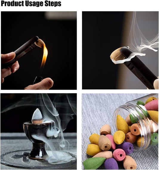 Cones de Incenso de Refluxo - 50 Unidades