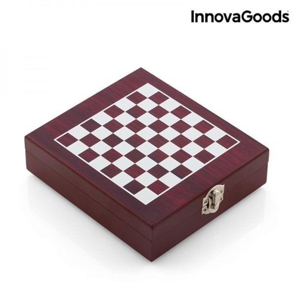 Conjunto de Acessórios para Vinho e Xadrez 37 Peças