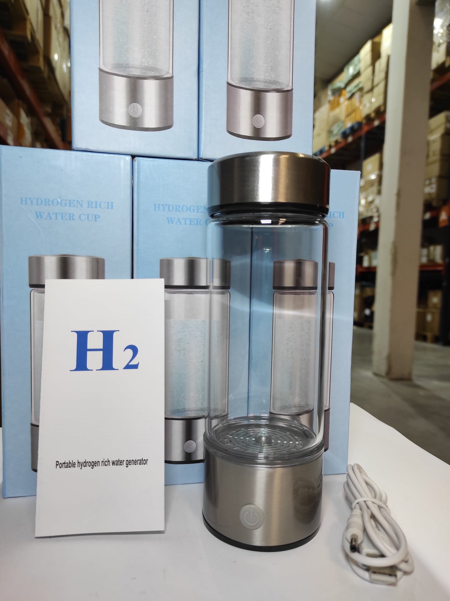 Garrafa Portátil de Água com Hidrogénio