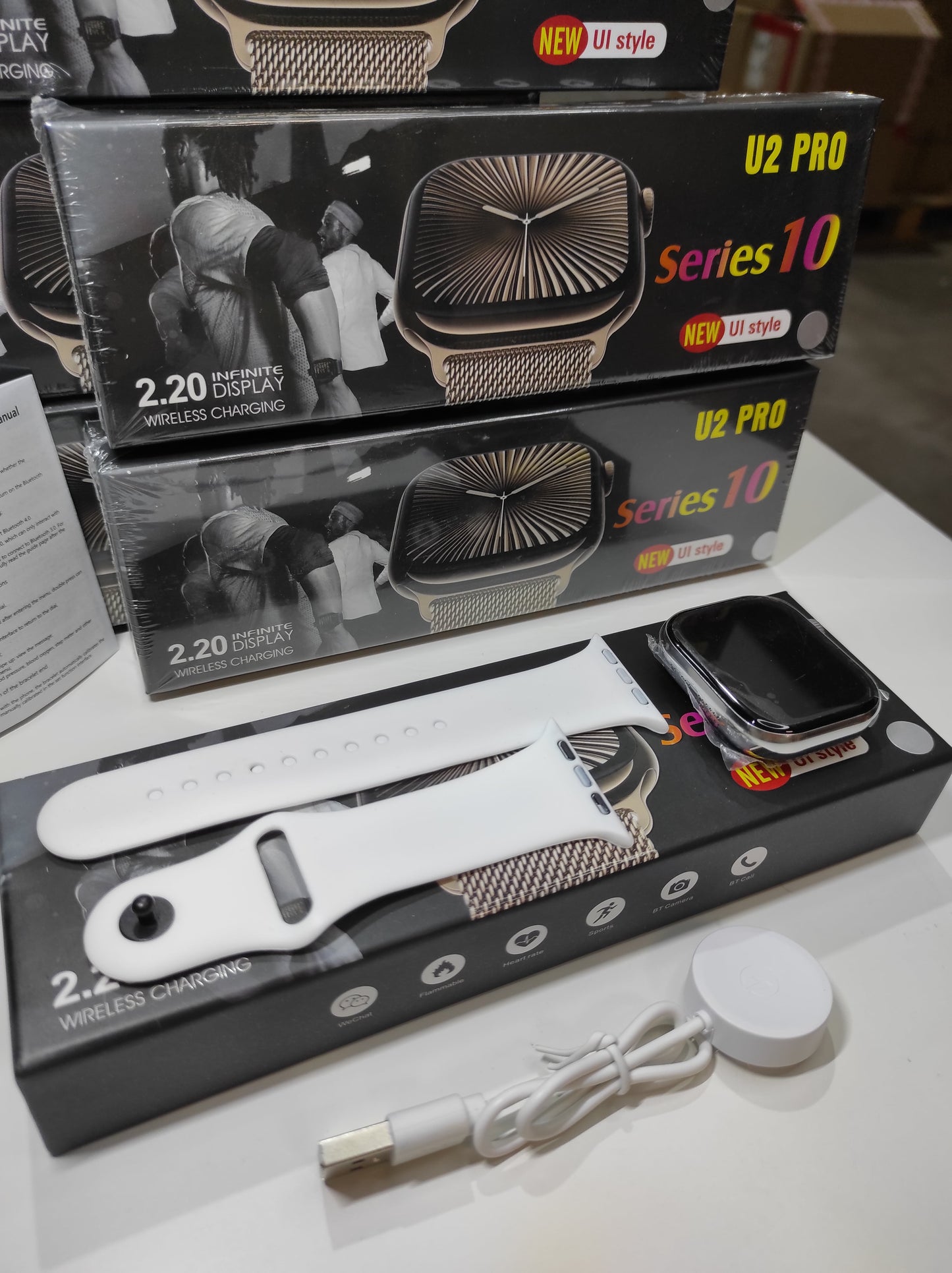 Smartwatch Série 10 com Ecrã de 2.2” – Branco