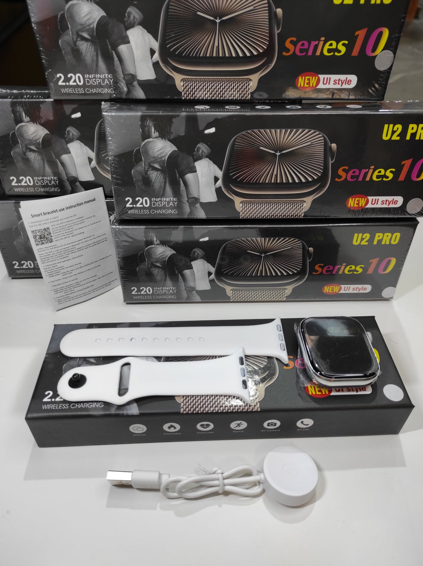 Smartwatch Série 10 com Ecrã de 2.2” – Branco