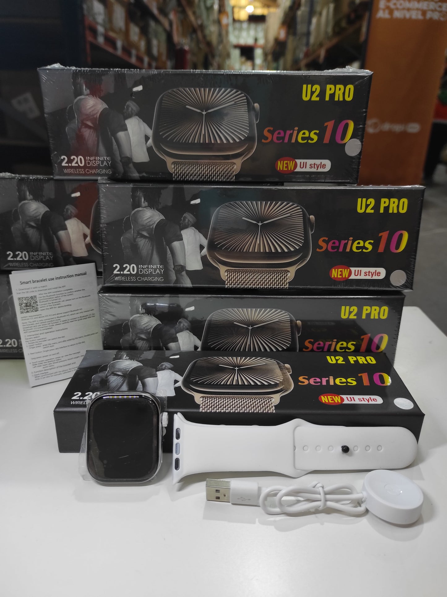 Smartwatch Série 10 com Ecrã de 2.2” – Branco