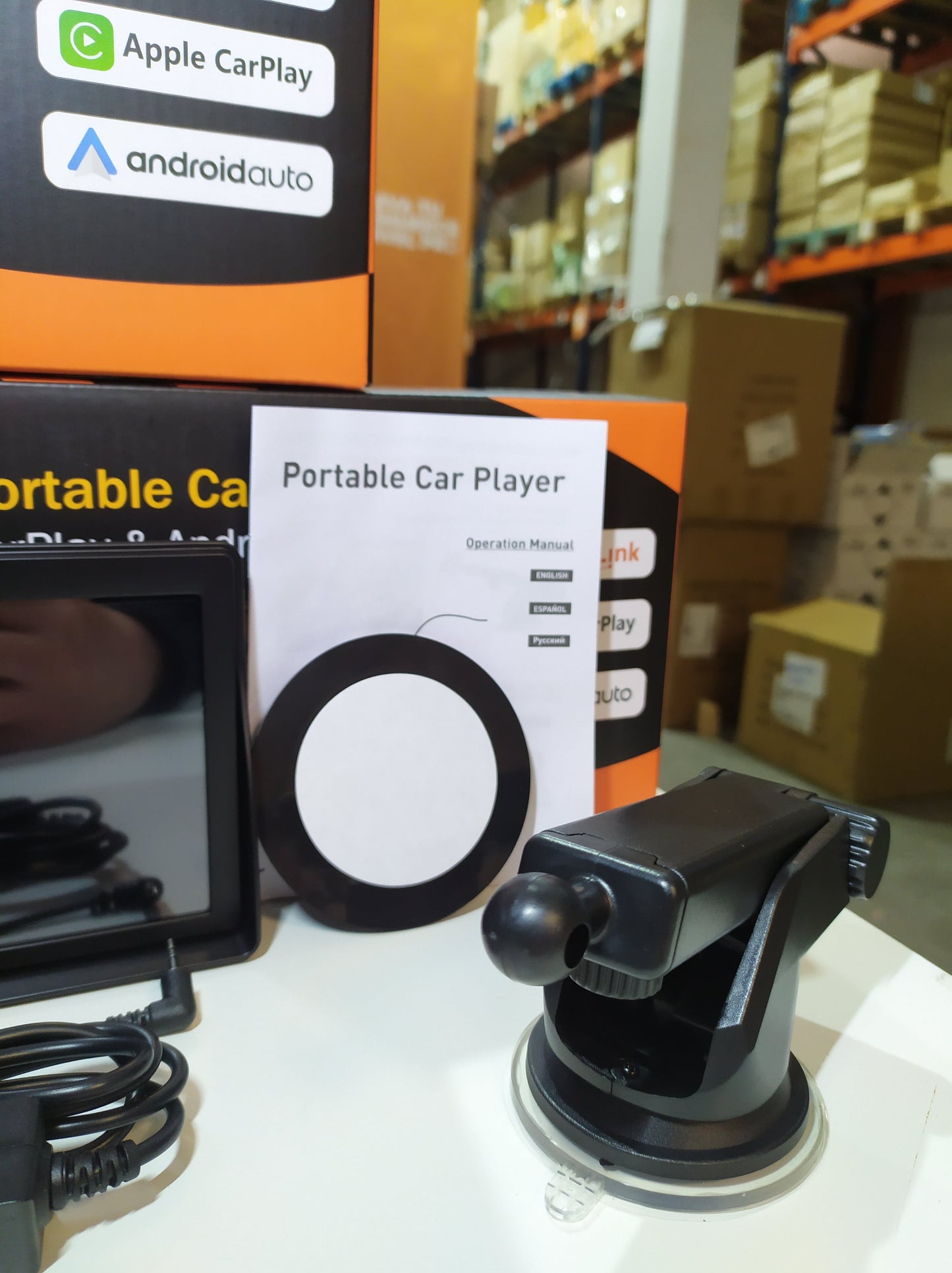 Ecrã Portátil 7” para Carro – CarPlay e Android Auto