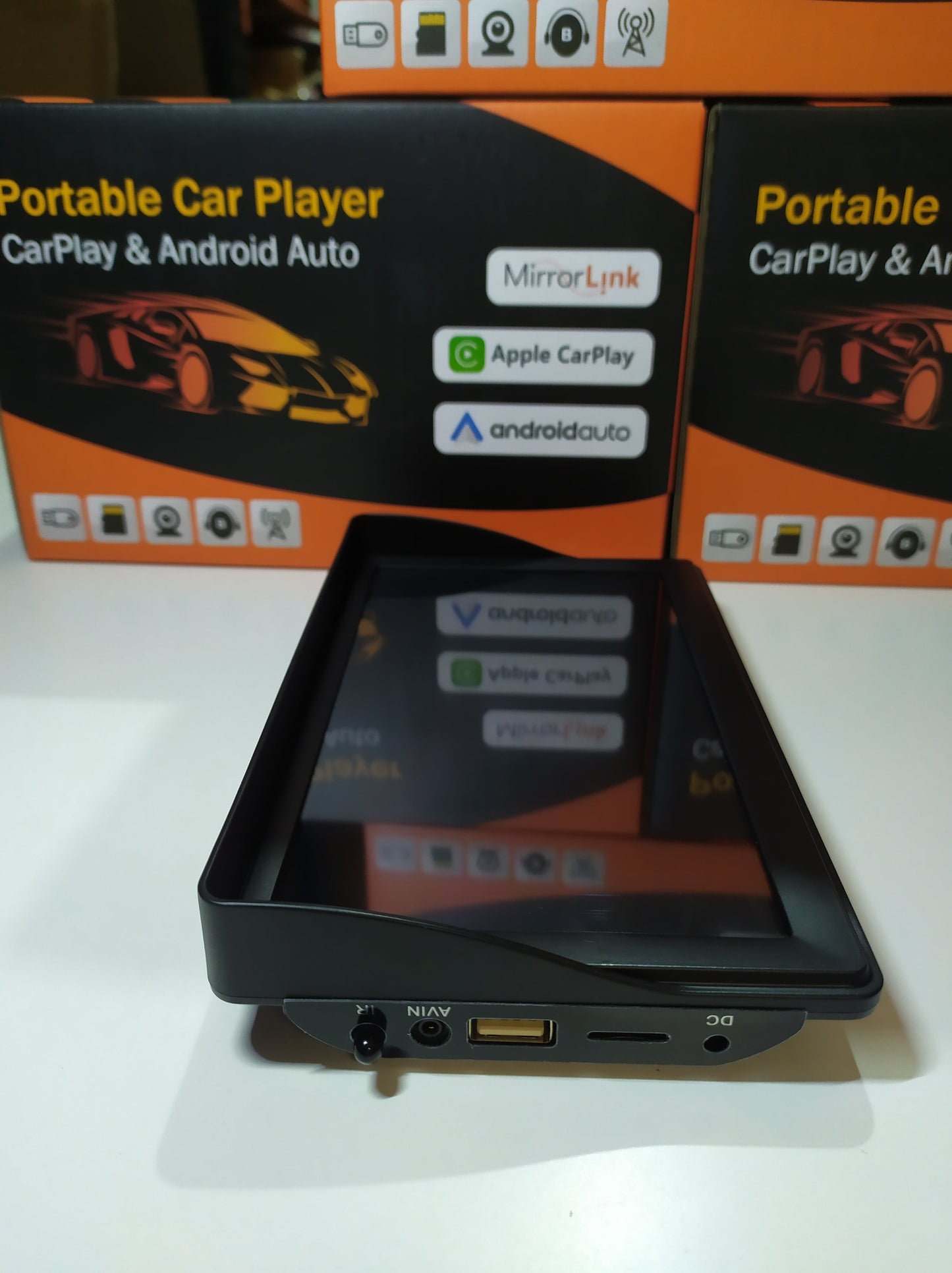 Ecrã Portátil 7” para Carro – CarPlay e Android Auto