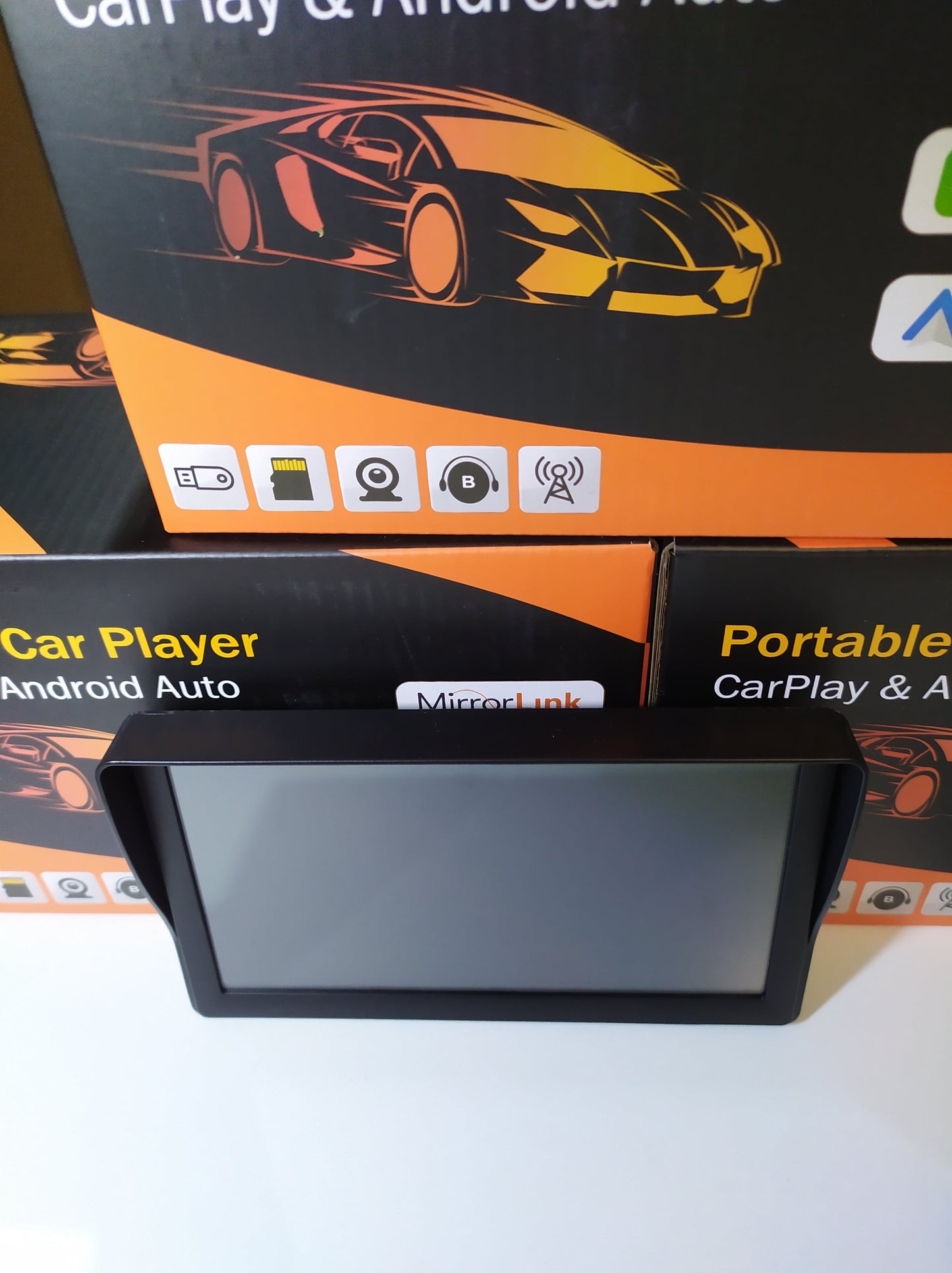 Ecrã Portátil 7” para Carro – CarPlay e Android Auto