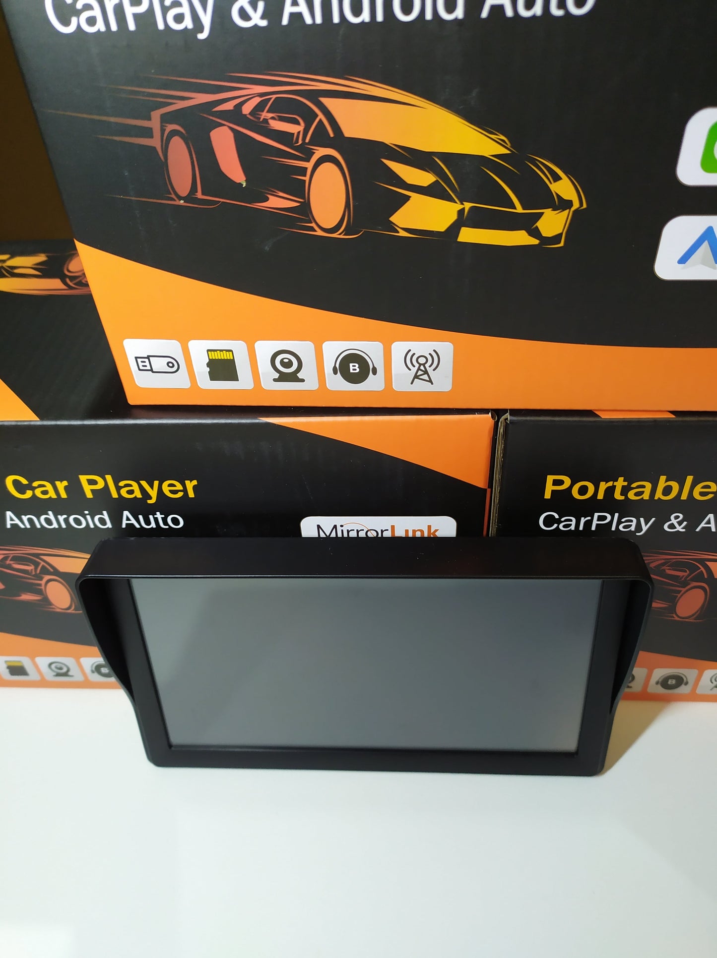 Ecrã Portátil 7” para Carro – CarPlay e Android Auto