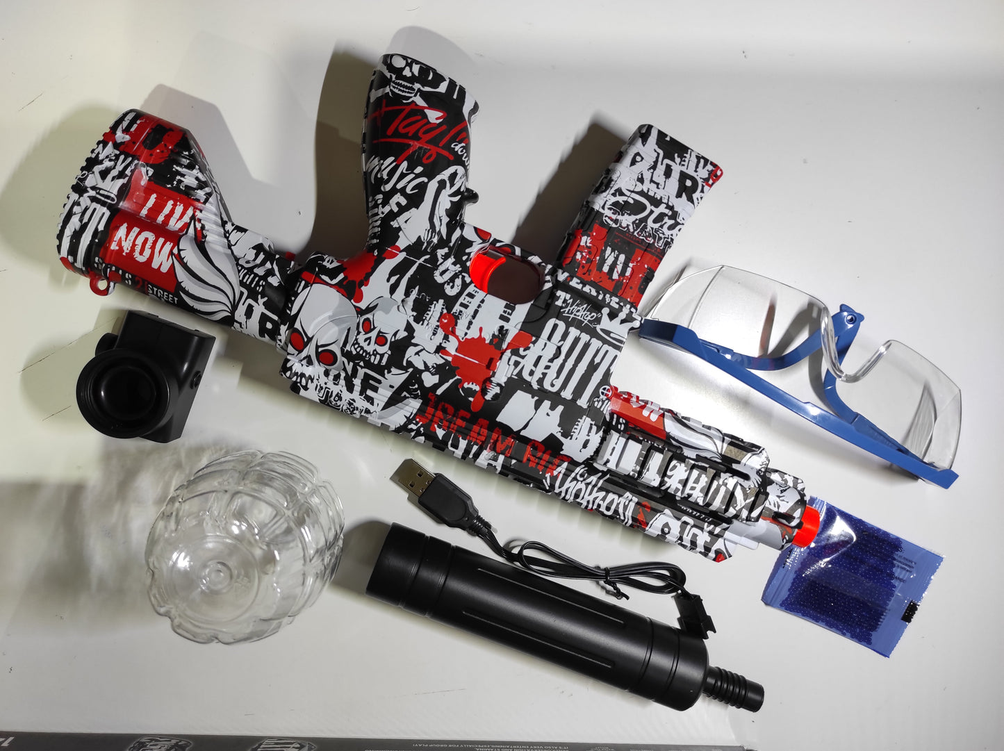 Pistola M416 Hidrogel com 20.000 Munições + Óculos