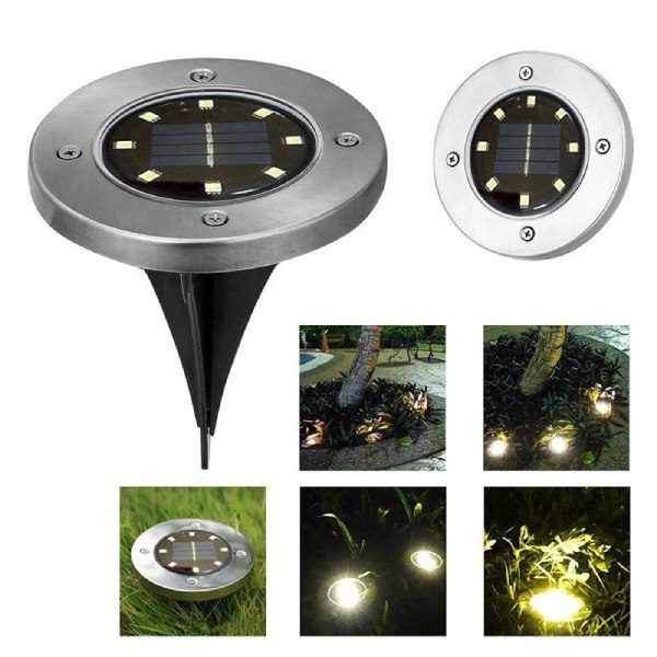Luz Solar de Solo para Jardim – Pack de 6