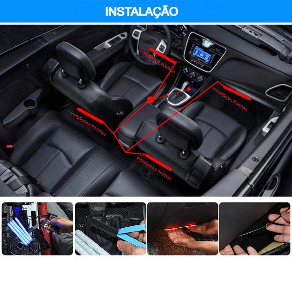 Luzes Led RGB para Carro Usb8