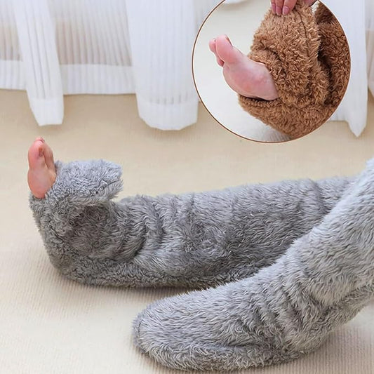 Meias de Peluche até aos Joelhos para Mulher