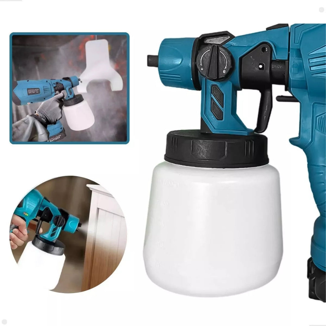 Pistola Elétrica para Pintar com 2 Baterias