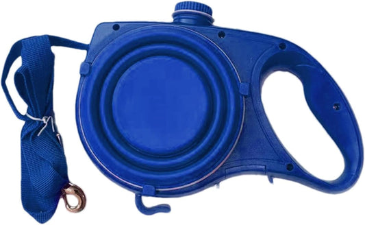 Trela Retrátil com Dispensador de Água e Tijela