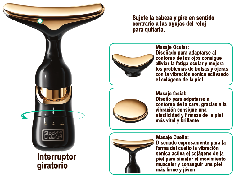 Massajador Facial 3 em 1