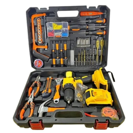 Berbequim Sem Fios 36V com Conjunto de Ferramentas e 2 Baterias