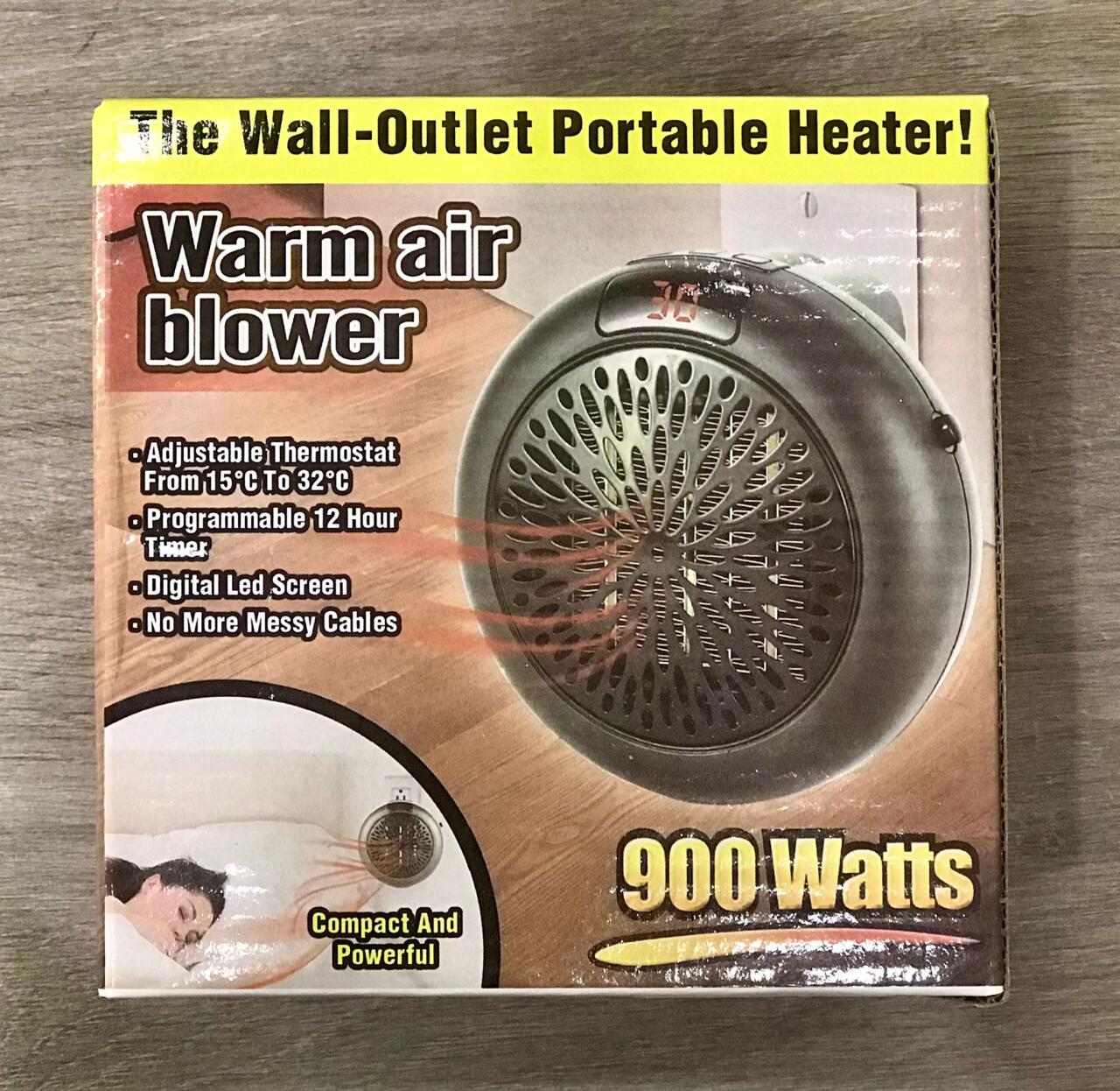 Aquecedor Portátil 900W – Compacto, Silencioso e Eficiente