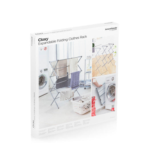 Estendal Metálico Dobrável e Extensível com 3 Alturas e 11 Barras