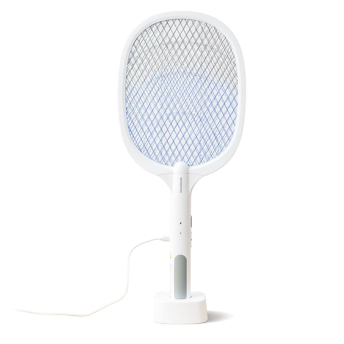 Raquete Elétrica Mata-Insetos 2 em 1 com Luz UV