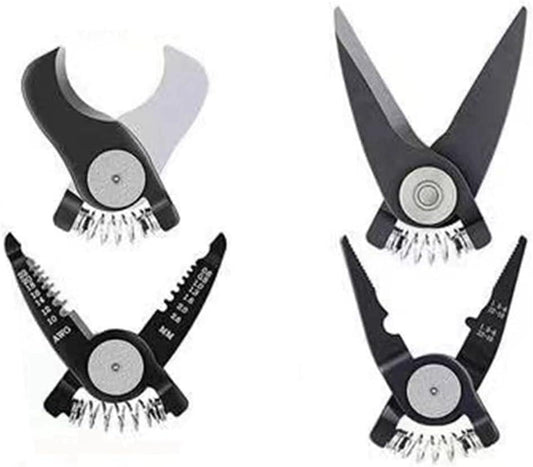 🛠️ Alicate Multifuncional Elétrico com Cabeçais Intercambiáveis – Ferramenta 5 em 1