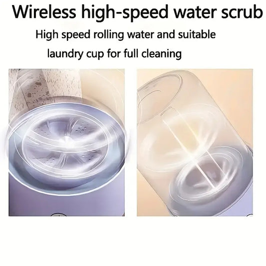 Mini Máquina de Lavar Portátil Sem Fios – Recarregável e Compacta
