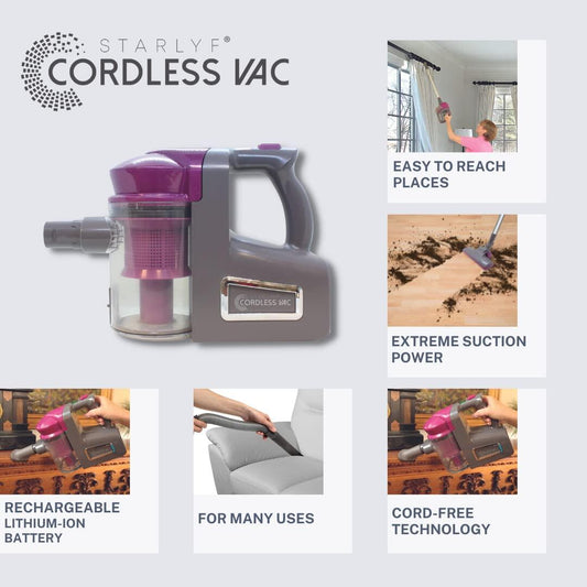 Cordless Vac Deluxe – Aspirador Sem Fios de Alta Potência