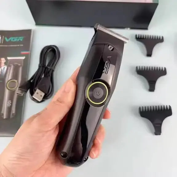 VGR V-905 Máquina Profissional de Corte de Cabelo e Barba – Trimmer de Precisão com Lâmina em T e 3 Velocidades