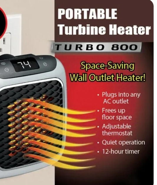 Aquecedor Portátil 800W – Calor Instantâneo e Compacto