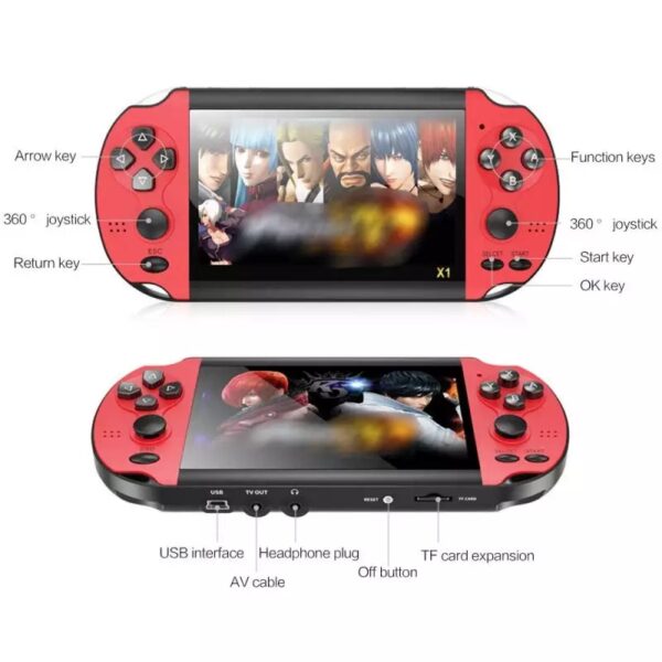 Consola X7 Plus Portátil 8GB com 500 Jogos Clássicos