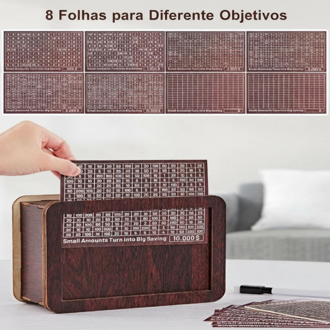 Mealheiro de Madeira com Contador