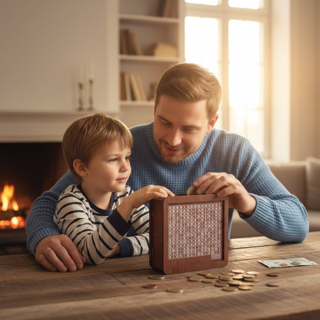 Mealheiro de Madeira com Contador