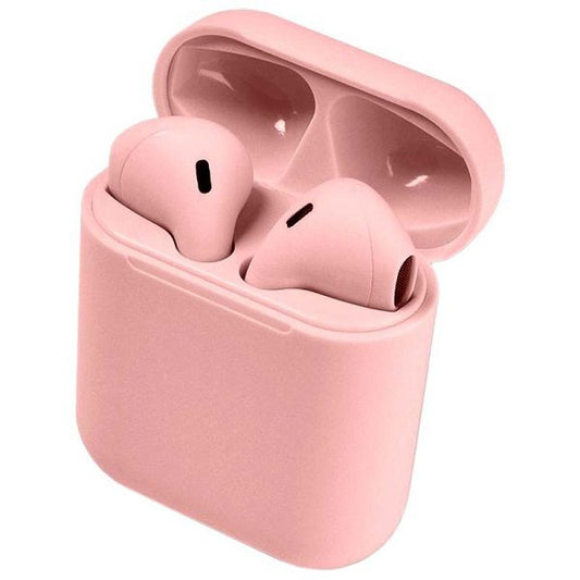 Auriculares i12 TWS Rosa | Bluetooth 5.0, Toque e Smart Sensor