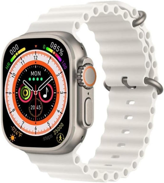 Smartwatch Ultra Pro com 2 Braceletes (Preto + Branco)