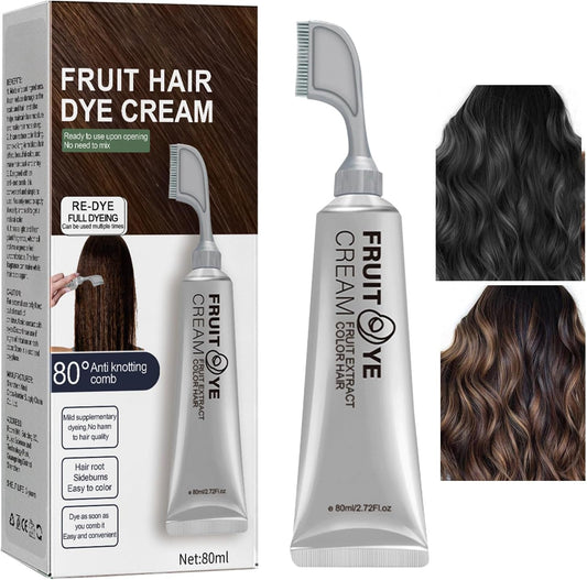 Pack 2 x Creme para o Cabelo com Pente – Cor Castanho, 80 ml