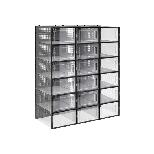 Sapateira em Cubos Plástico Transparente