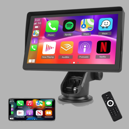 Ecrã Portátil 7” para Carro – CarPlay e Android Auto