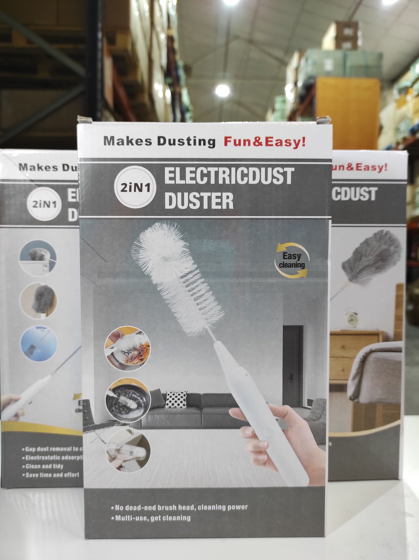 Escova Eléctrica Recarregável 2 em 1 – Limpeza Sem Esforço