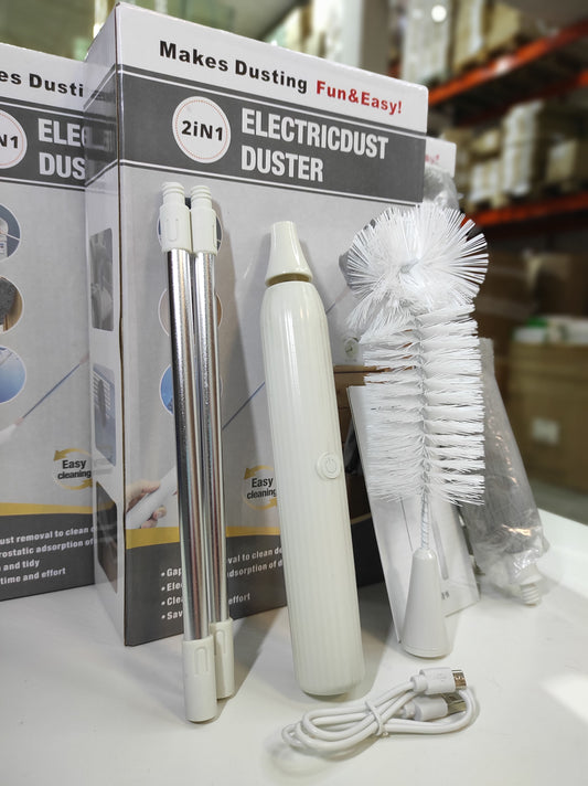 Escova Eléctrica Recarregável 2 em 1 – Limpeza Sem Esforço
