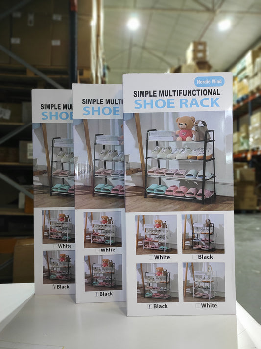 Sapateira Multifuncional de Plástico – 4 Níveis