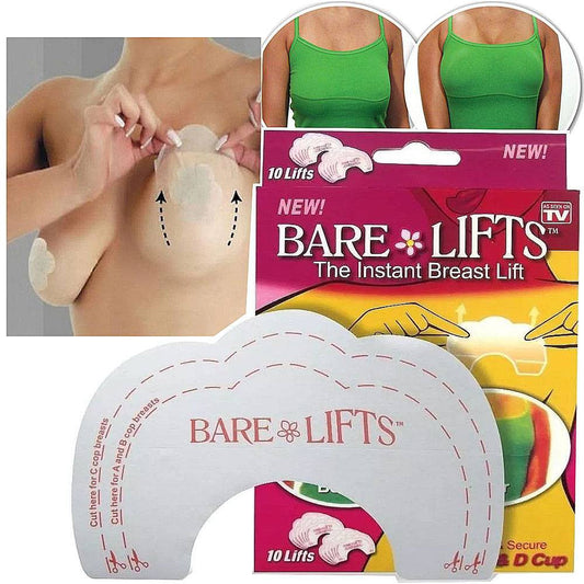 Pack 10 Adesivos Levanta Seios – Efeito Lifting Imediato