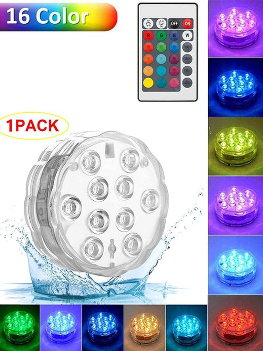Luz LED Submersível Multicolor – Decoração Brilhante e à Prova de Água