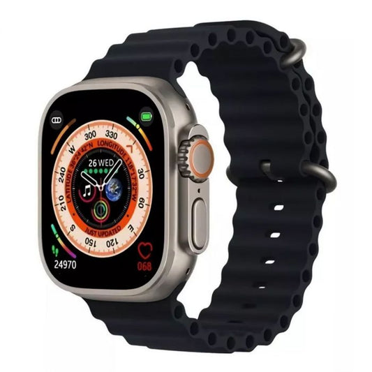 Smartwatch Ultra Pro com 2 Braceletes (Preto + Rosa)